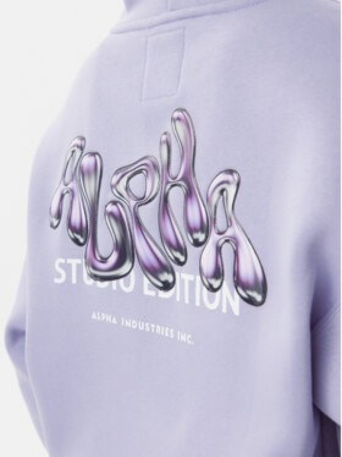 Alpha Industries Bluza Studio Edition 156042 Fioletowy Regular Fit