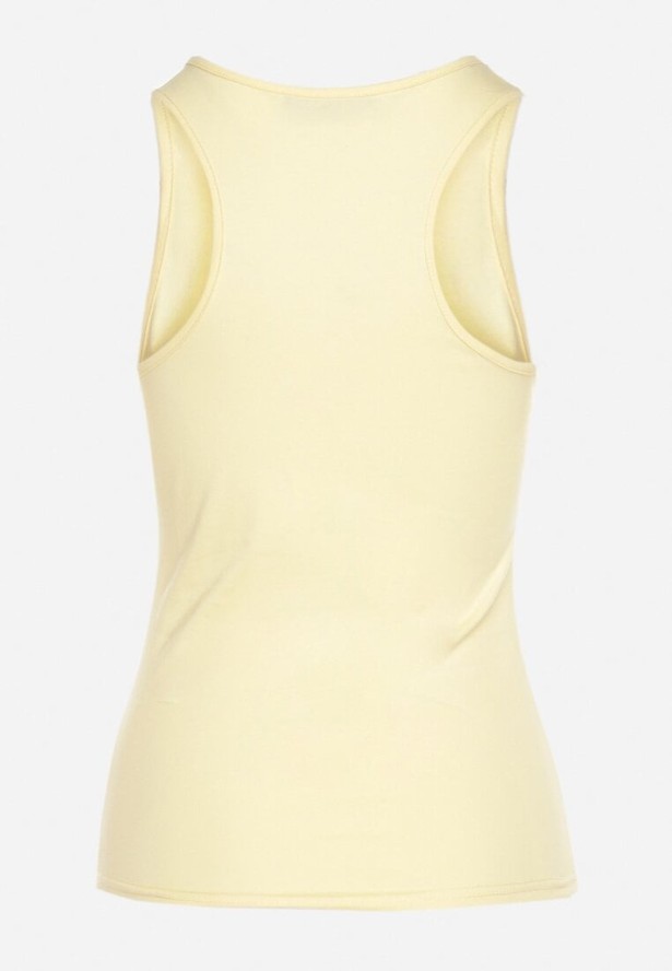 Żółty Top Bawełniany o Klasycznym Fasonie Emitiella