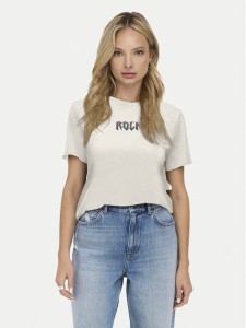 ONLY T-Shirt Lucy 15307412 Écru Regular Fit