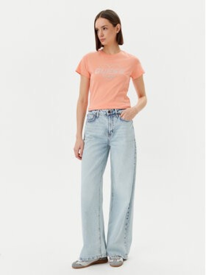 Guess T-Shirt V5GI10 K9RM1 Pomarańczowy Regular Fit