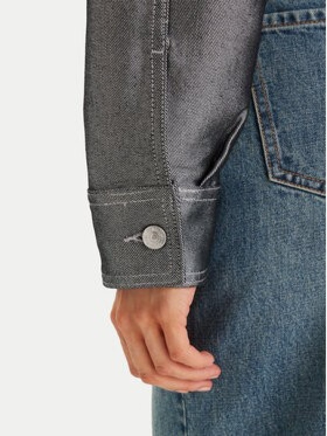 Calvin Klein Kurtka jeansowa LV047E715G Srebrny Relaxed Fit