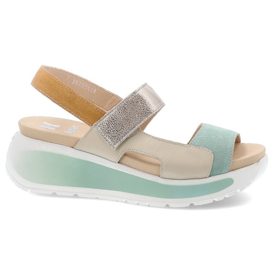 Zielone Sandały Callaghan Modne Obuwie Damskie