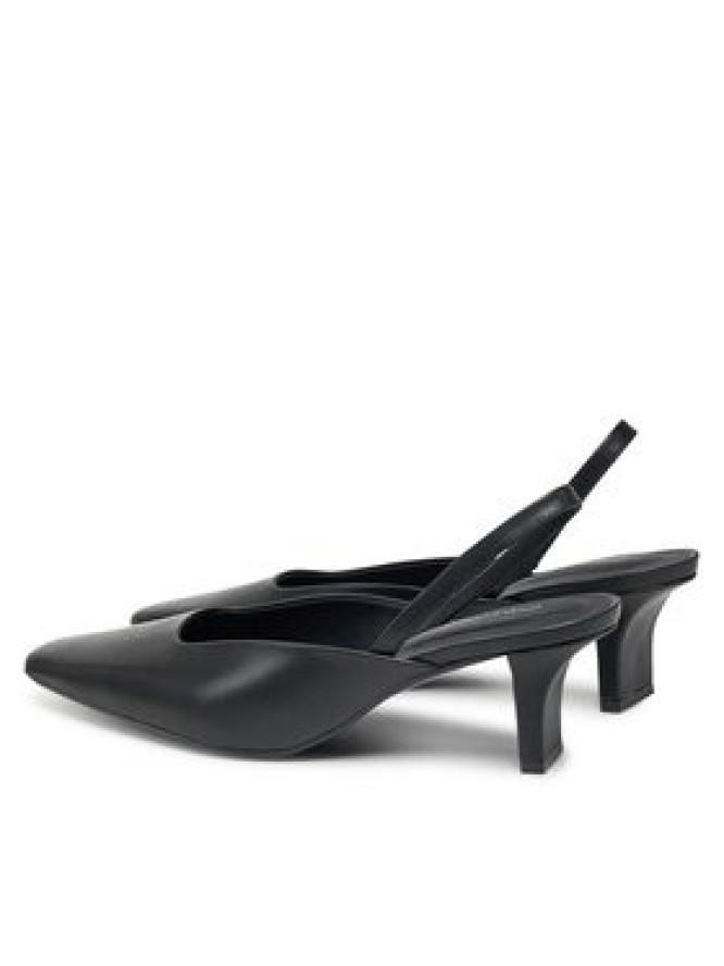 Calvin Klein Czółenka Heel Mule Pump 50 - Lth HW0HW02551 Czarny