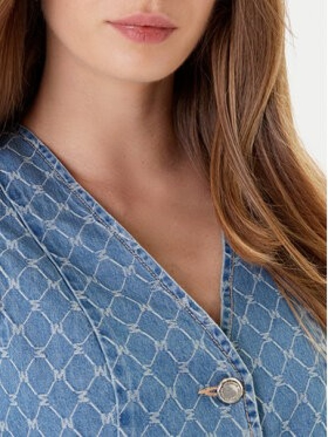 Morgan Kamizelka 252-COSHEL Niebieski Slim Fit