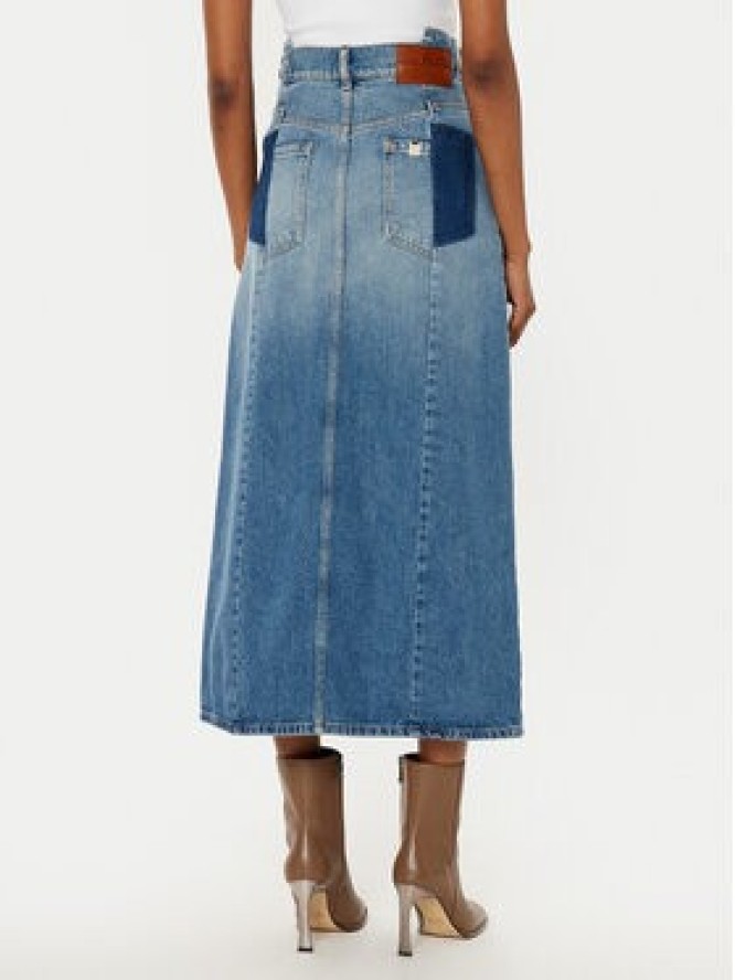 Weekend Max Mara Spódnica jeansowa Gesso 2515101061 Niebieski Regular Fit