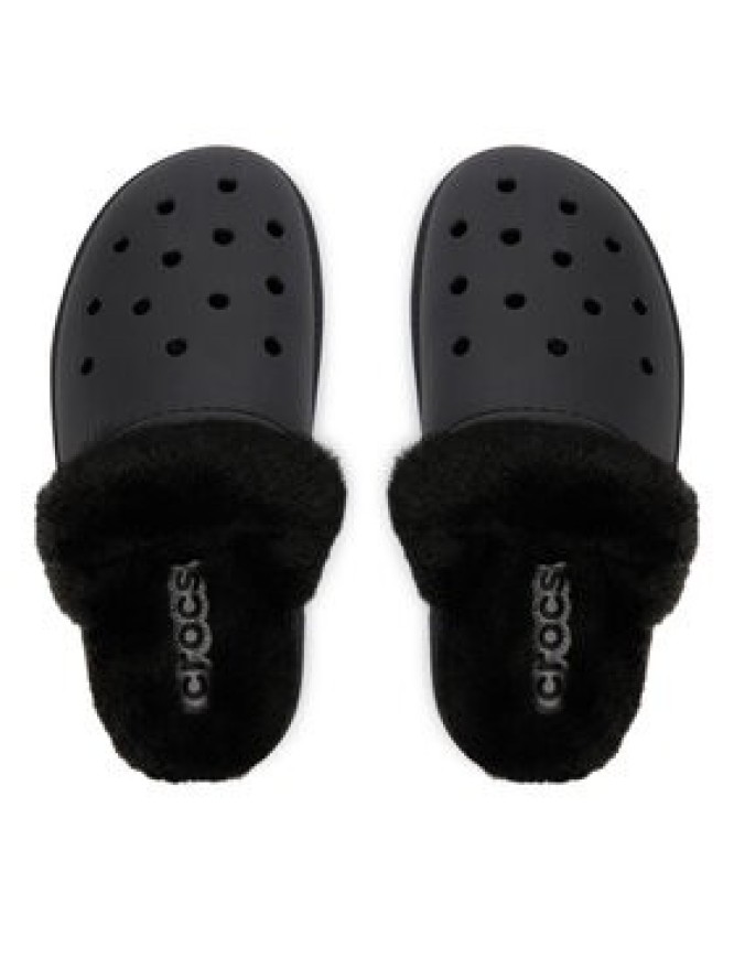 Crocs Kapcie Classic Fuzz Scuff 212143 Czarny