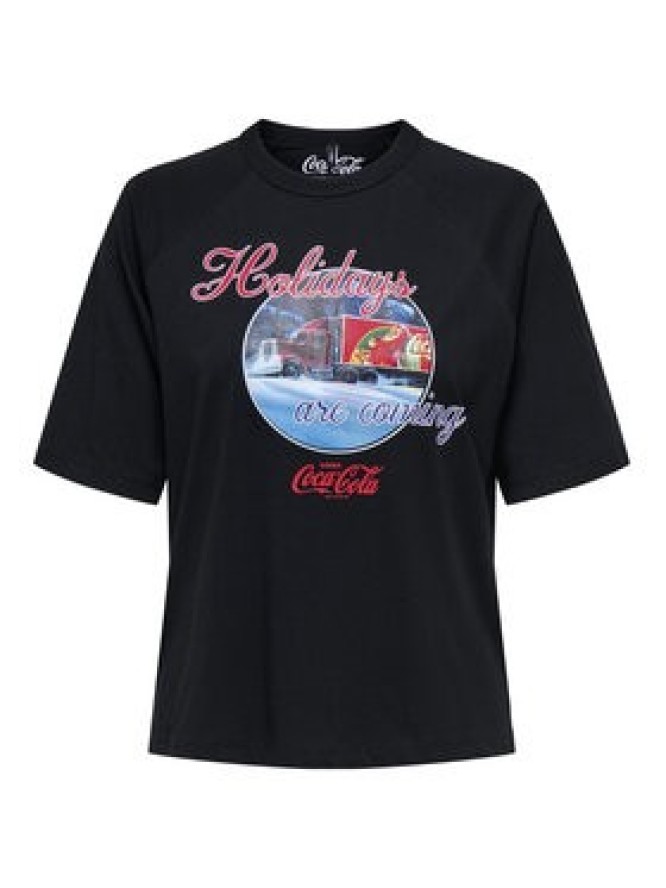 ONLY T-Shirt Coca Cola 15355794 Czarny Regular Fit