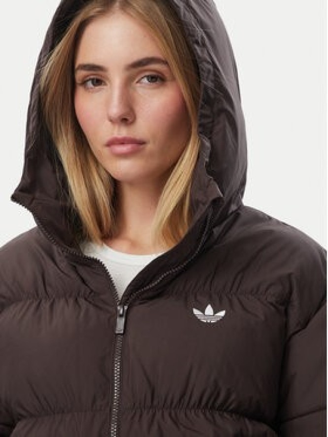 adidas Kurtka zimowa KR9559 Brązowy ciemny Loose Fit