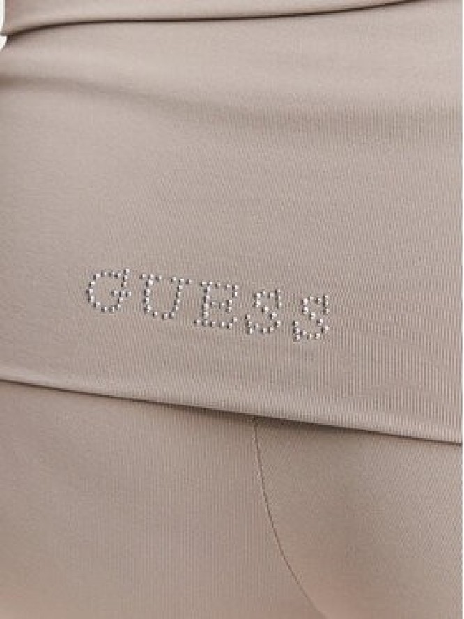 Guess Legginsy V6YB24 K4713 Beżowy ciemny Flare Fit