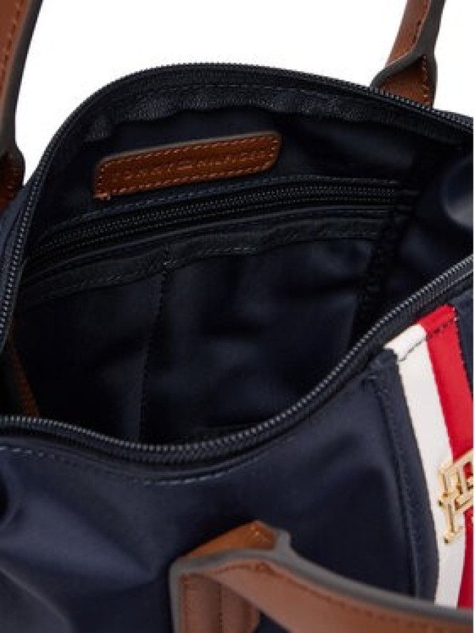 Tommy Hilfiger Torebka Popette Mini Tote Corp AW0AW19025 Granatowy