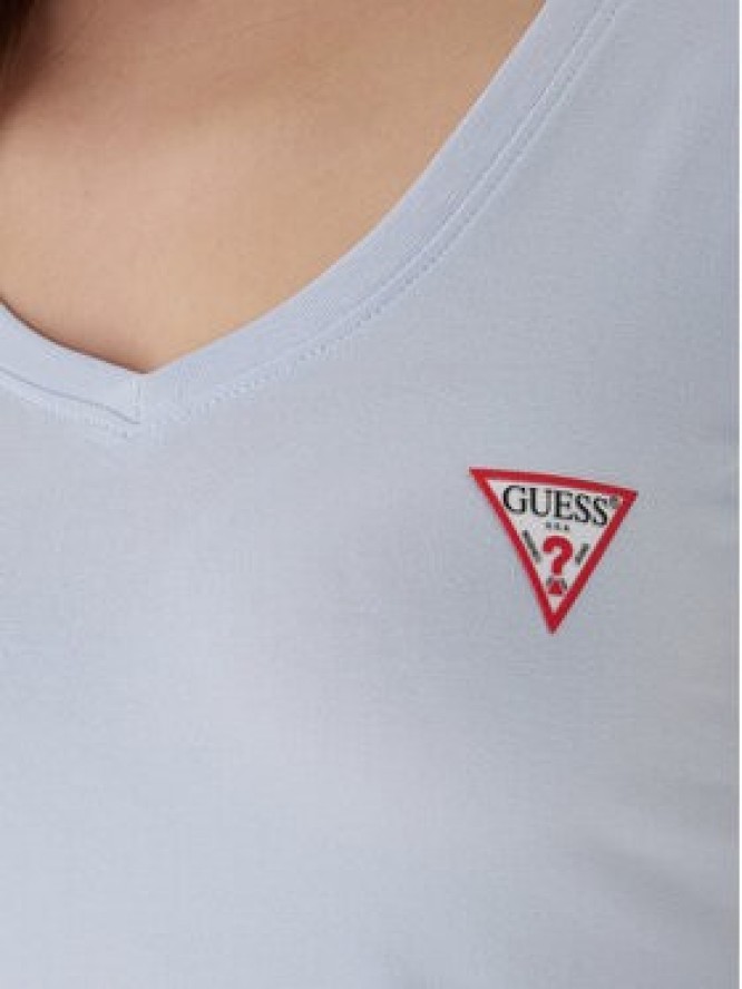 Guess T-Shirt W2YI45 J1314 Błękitny Slim Fit