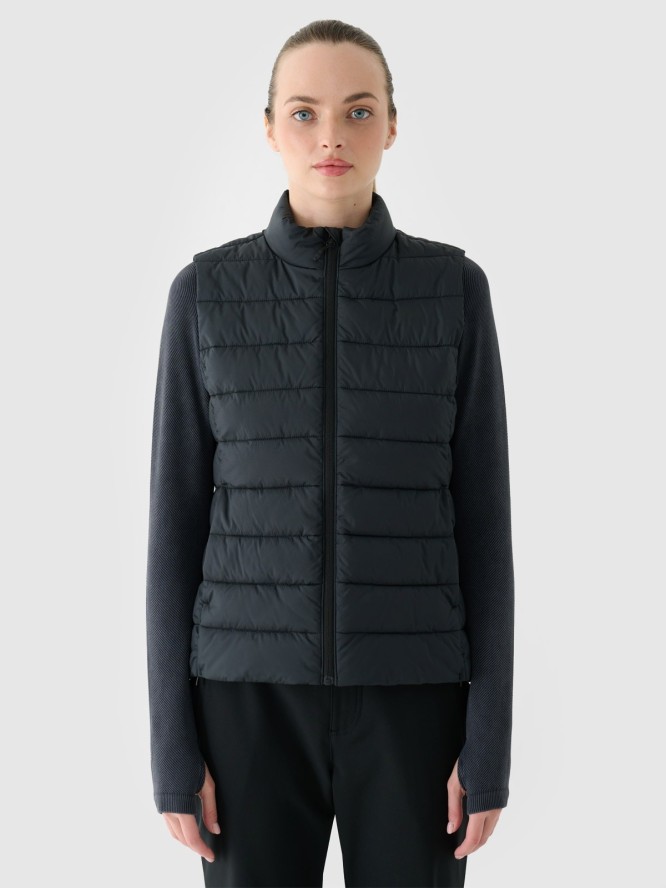 4F Bezrękawnik puchowy z wypełnieniem syntetycznym damski - czarny XS