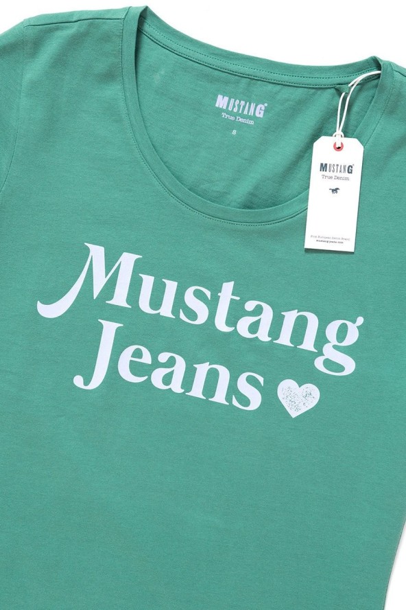 MUSTANG T SHIRT DAMSKI Alexia C Print Deep Sea 1009391 6318