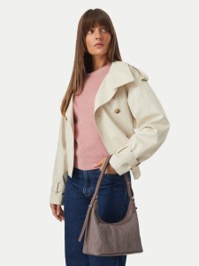 Calvin Klein Torebka Emblem Aop Sueded Shoulder Bag LV04F3880G Beżowy