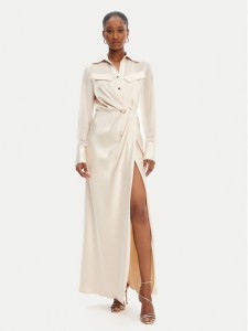 Babylon Sukienka koszulowa ED0734 Beżowy Regular Fit