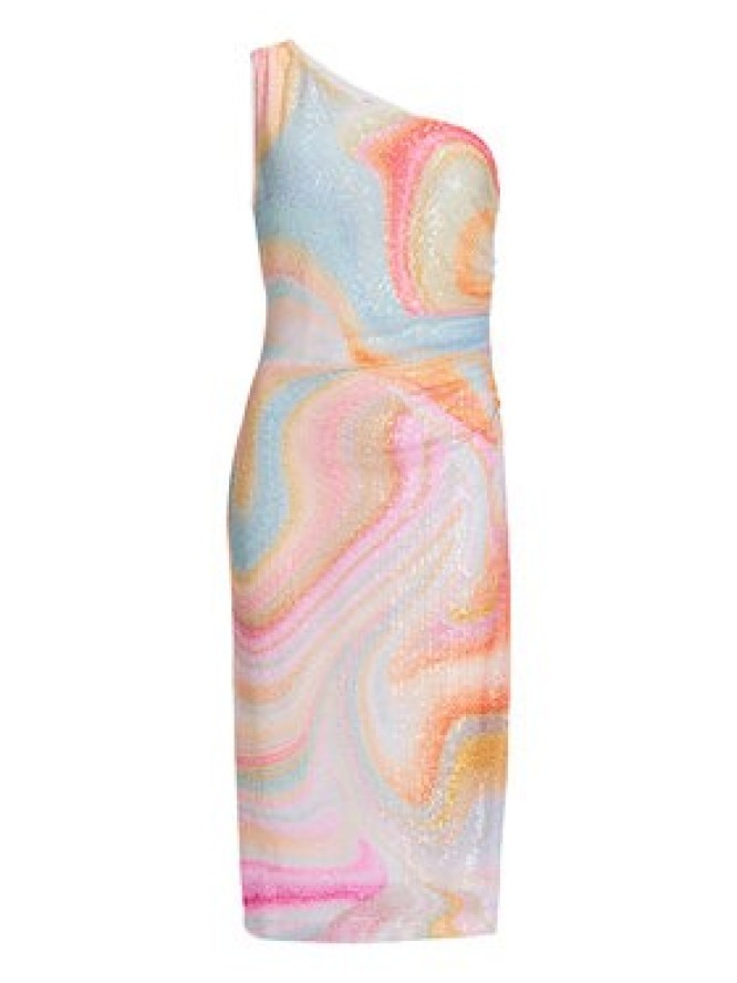 Swing Sukienka koktajlowa 5AI18800 Kolorowy Slim Fit