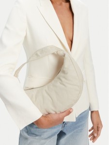 Calvin Klein Torebka Ckj Monogram Pinched Medium Shou LV04F3206G Kremowy