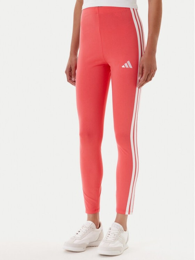 adidas Legginsy Essentials 3-Stripes KE4389 Koralowy Slim Fit