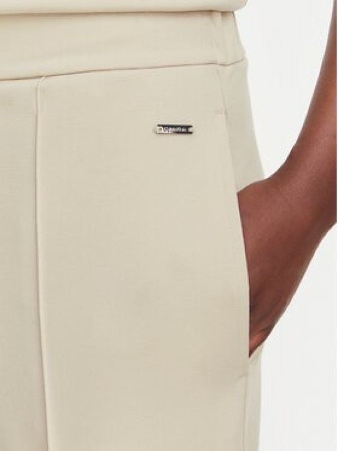 Calvin Klein Spodnie materiałowe LV044G210G Beżowy Wide Leg