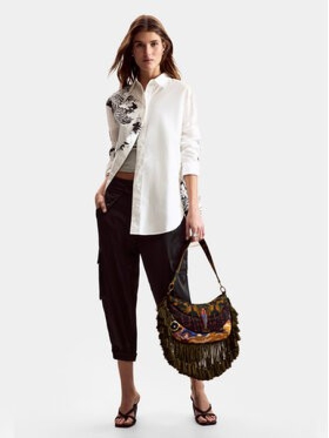 Desigual Koszula Orchid Lacroix 26SWCW29 Biały Oversize