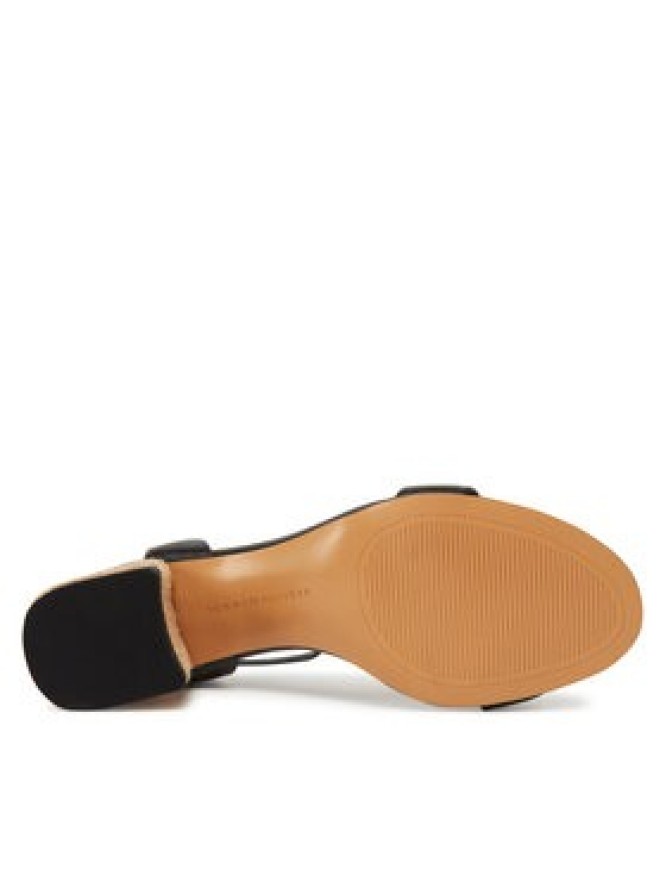 Tommy Hilfiger Espadryle Leather Ankle Strap Espad Sandal FW0FW08533 Czarny