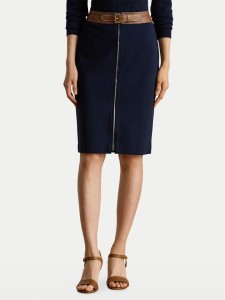 LAUREN RALPH LAUREN Spódnica ołówkowa 200980024001 Granatowy Slim Fit