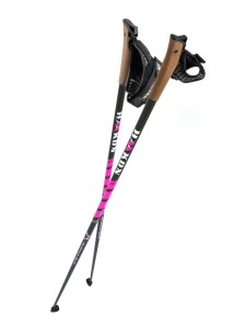 Kije do Nordic walking HAAKON Black-Pink Carbon Composite