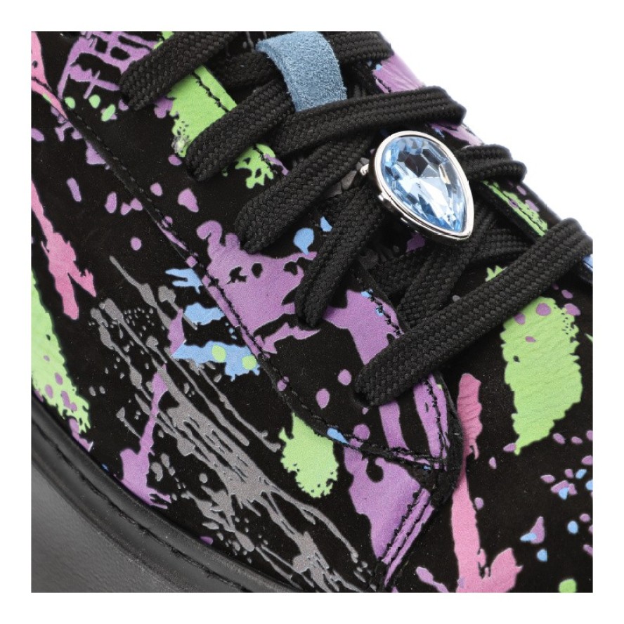 Fioletowe Sneakersy Maciejka Stylowe Obuwie Damskie Na Platformie