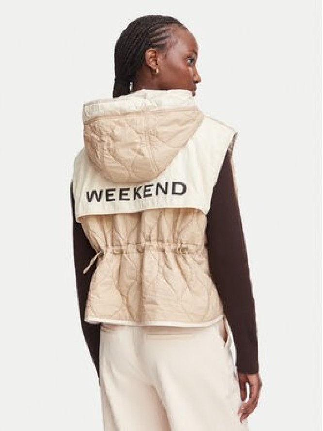 Weekend Max Mara Bezrękawnik Accenni 2625296011 Kremowy Regular Fit