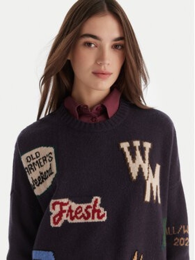 Weekend Max Mara Sweter Pavidi 2525366262 Granatowy Oversize