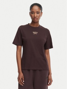 Reebok T-Shirt Nikolina RK25708CCW Brązowy ciemny Regular Fit