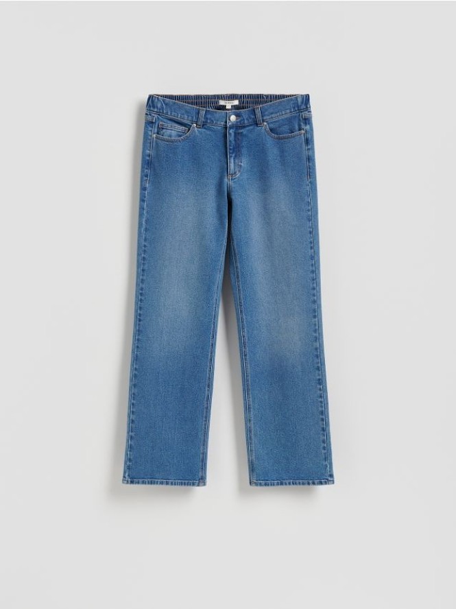 Jeansy wide leg - niebieski