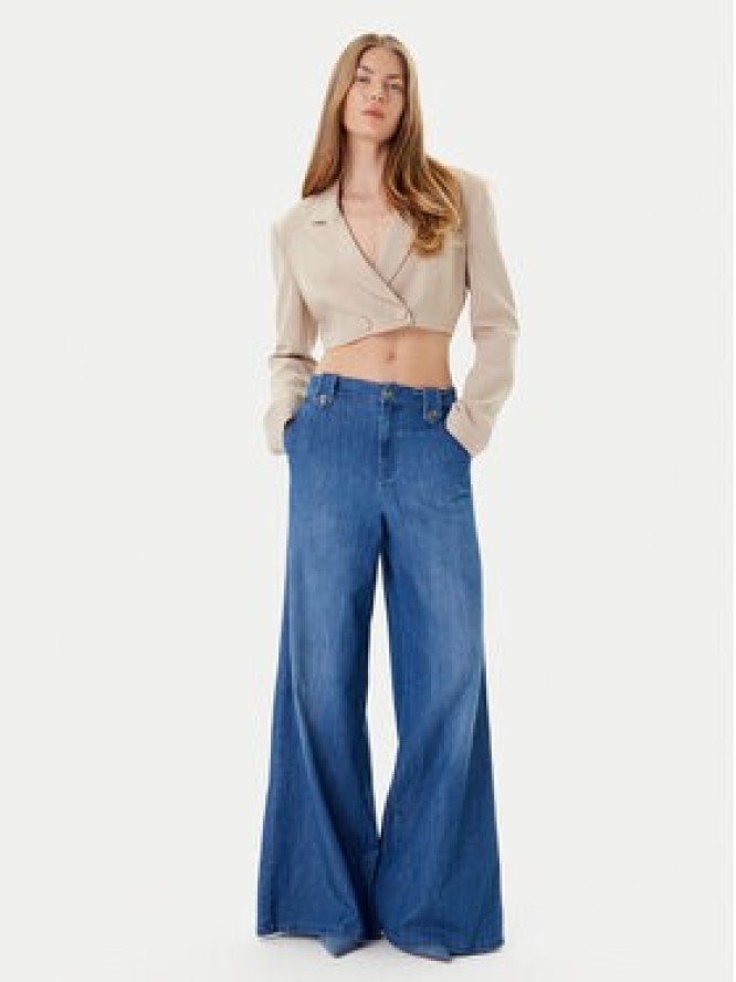 Marella Jeansy 2523186154 Granatowy Wide Leg