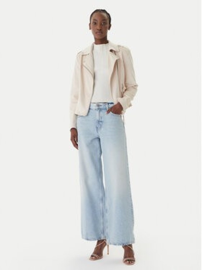 Guess Kurtka przejściowa W6GL10 W1968 Écru Regular Fit