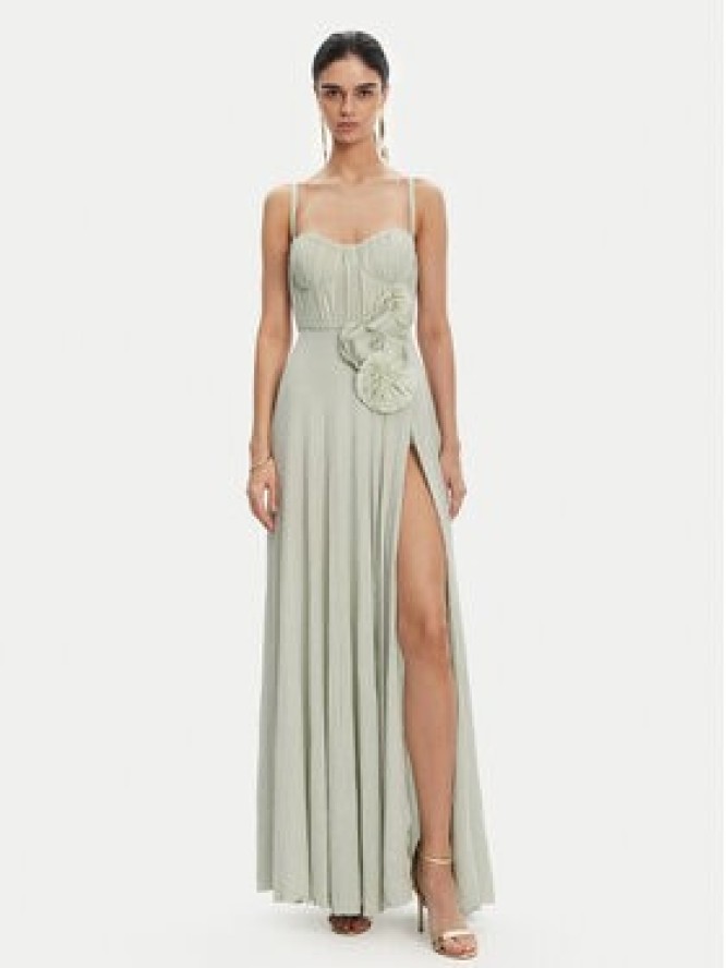 Elisabetta Franchi Sukienka wieczorowa AB-R22-52E2 Zielony Regular Fit