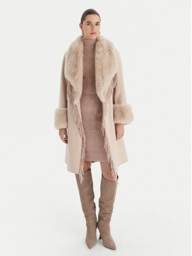 Marciano Guess Płaszcz wełniany 5BGL46 7125A Beżowy Regular Fit