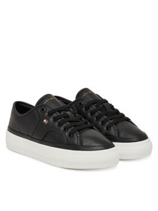 Tommy Hilfiger Sneakersy Platform Vulc Piping Ltr FW0FW09393 Czarny
