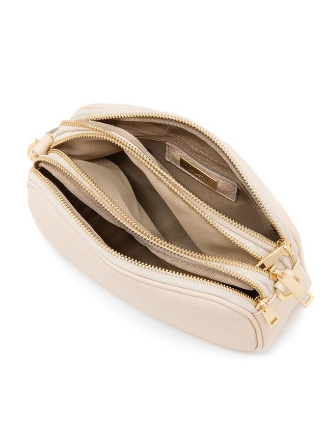 Mia Tomazzi Skórzana torebka "Gradisca" w kolorze beżowym - 22,5 x 16 x 7 cm rozmiar: onesize