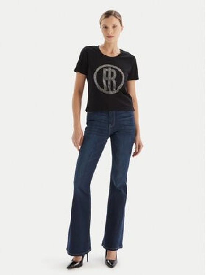 Fracomina T-Shirt FP25WT3004J40108 Czarny Regular Fit