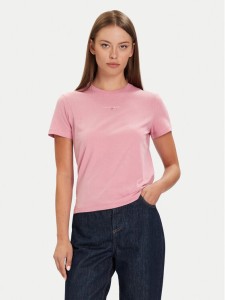 Tommy Jeans T-Shirt Linear DW0DW21964 Różowy Regular Fit