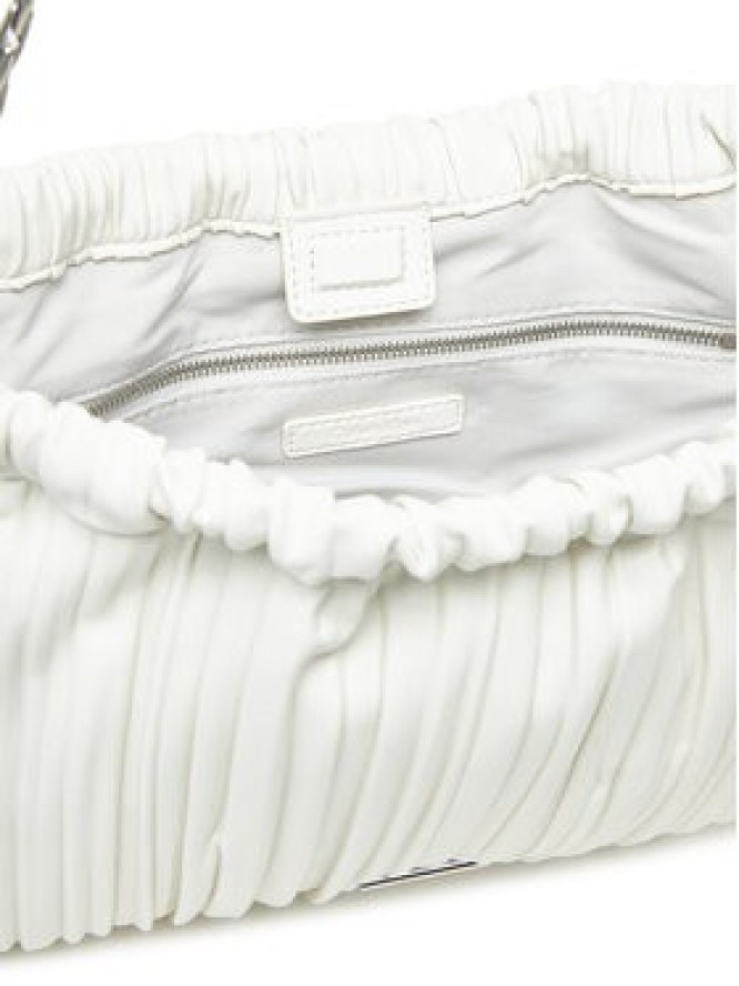 Calvin Klein Torebka Drawstring Plisse Crossbody LV04F3076G Biały