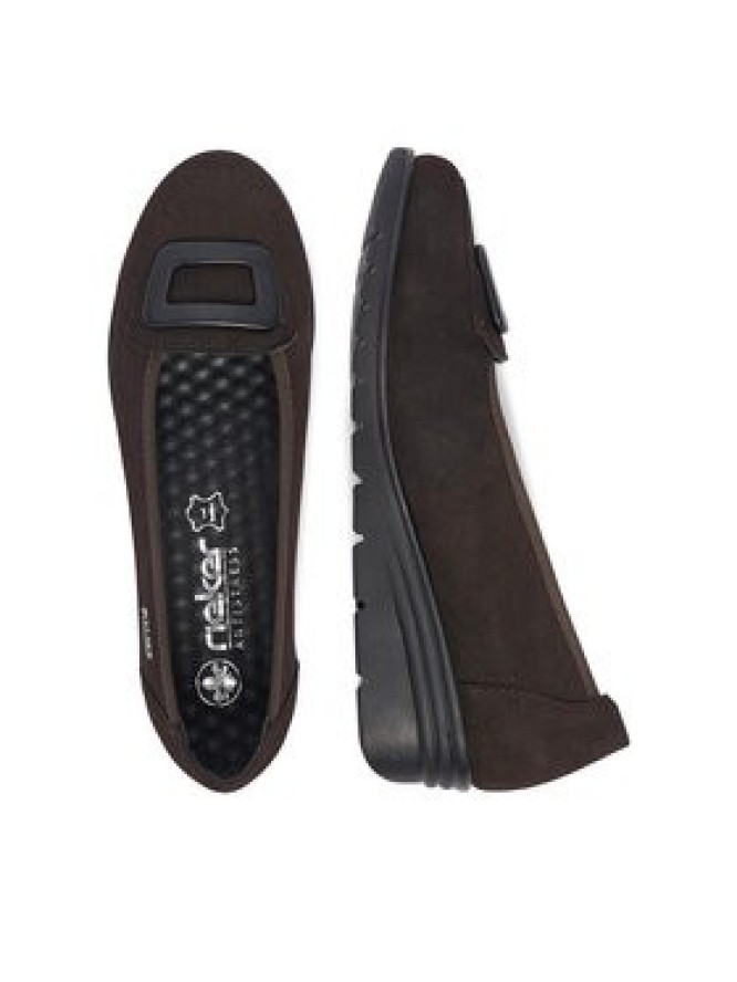 Rieker Baleriny CEO-L5362-25 Brązowy ciemny