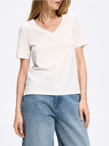 T-shirt z modalem - biały