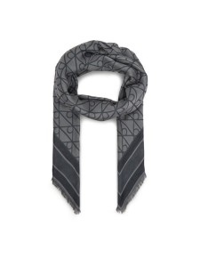 Calvin Klein Chusta Emblem Aop Jacquard Square Scarf LV04F8080G Czarny