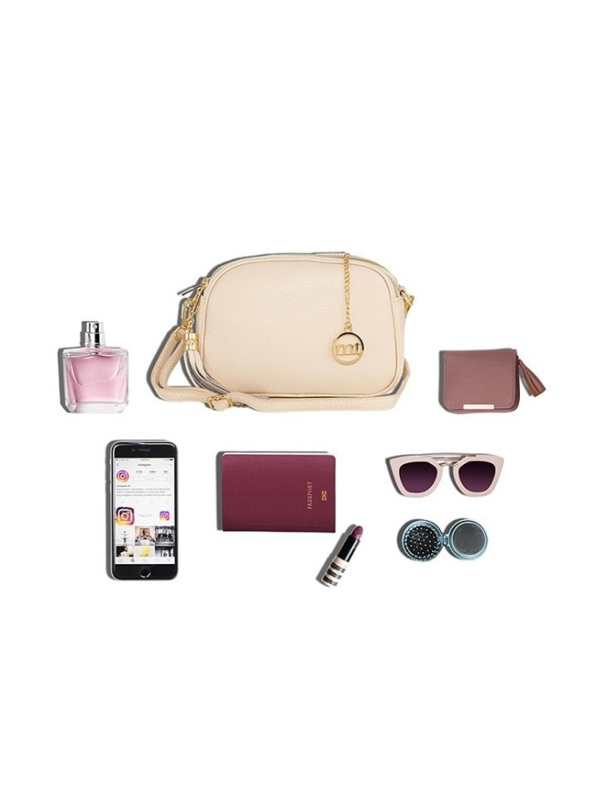 Mia Tomazzi Skórzana torebka "Gradisca" w kolorze beżowym - 22,5 x 16 x 7 cm rozmiar: onesize