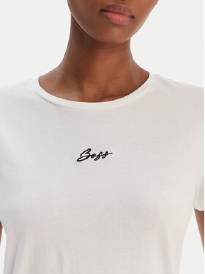 BOSS T-Shirt Elove 50554696 Biały Slim Fit