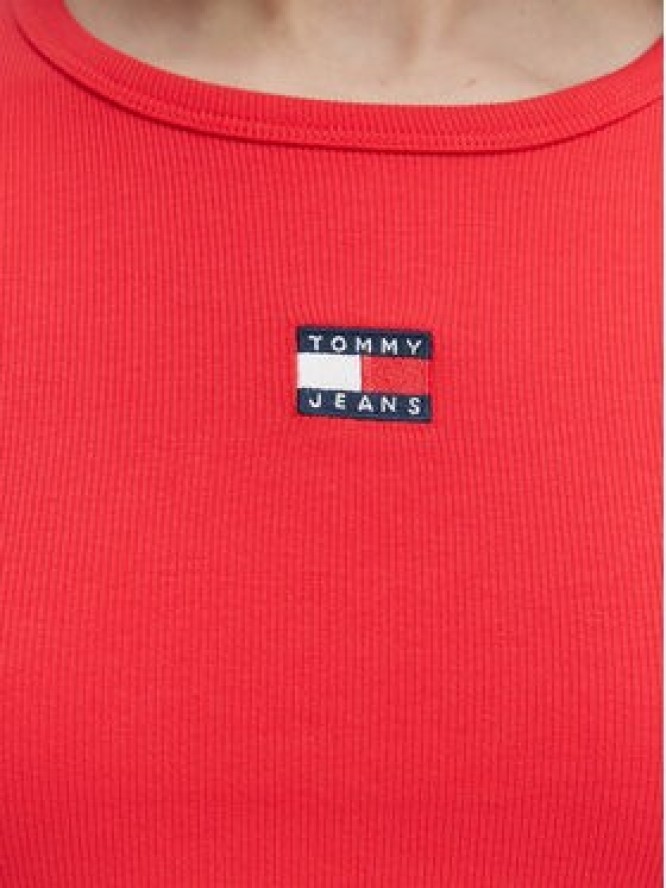 Tommy Jeans T-Shirt DW0DW17881 Czerwony Slim Fit