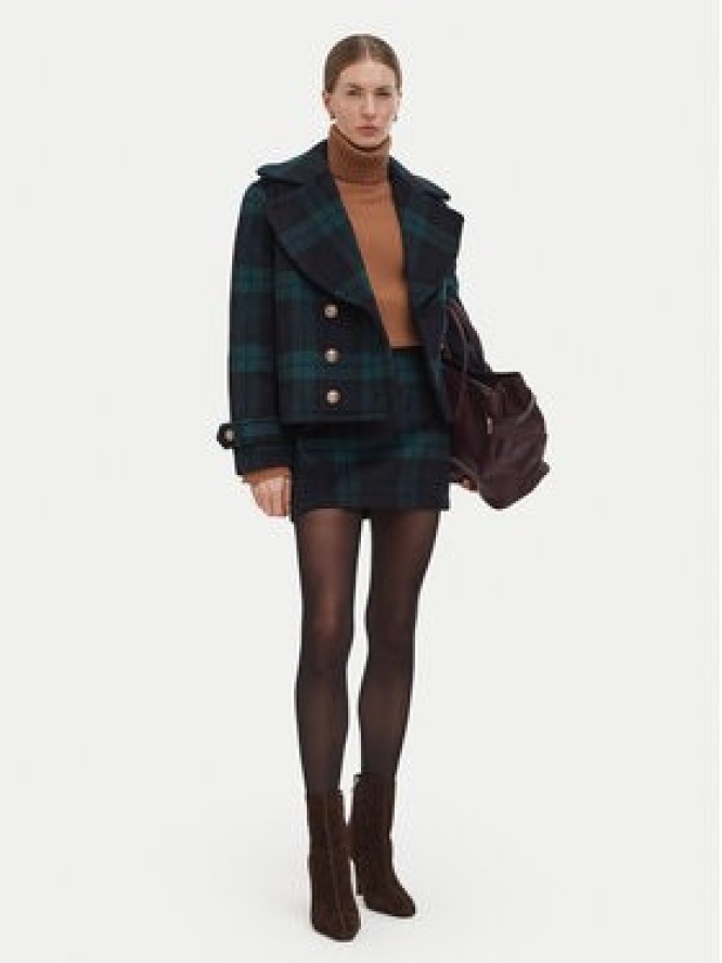 Liu Jo Płaszcz wełniany WF6352 T719A Granatowy Relaxed Fit