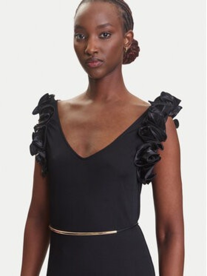 Fracomina Sukienka koktajlowa FR25SD3005J46301 Czarny Regular Fit