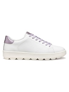 Geox Skórzane sneakersy "Spherica Ecub" w kolorze biało-fioletowym rozmiar: 37